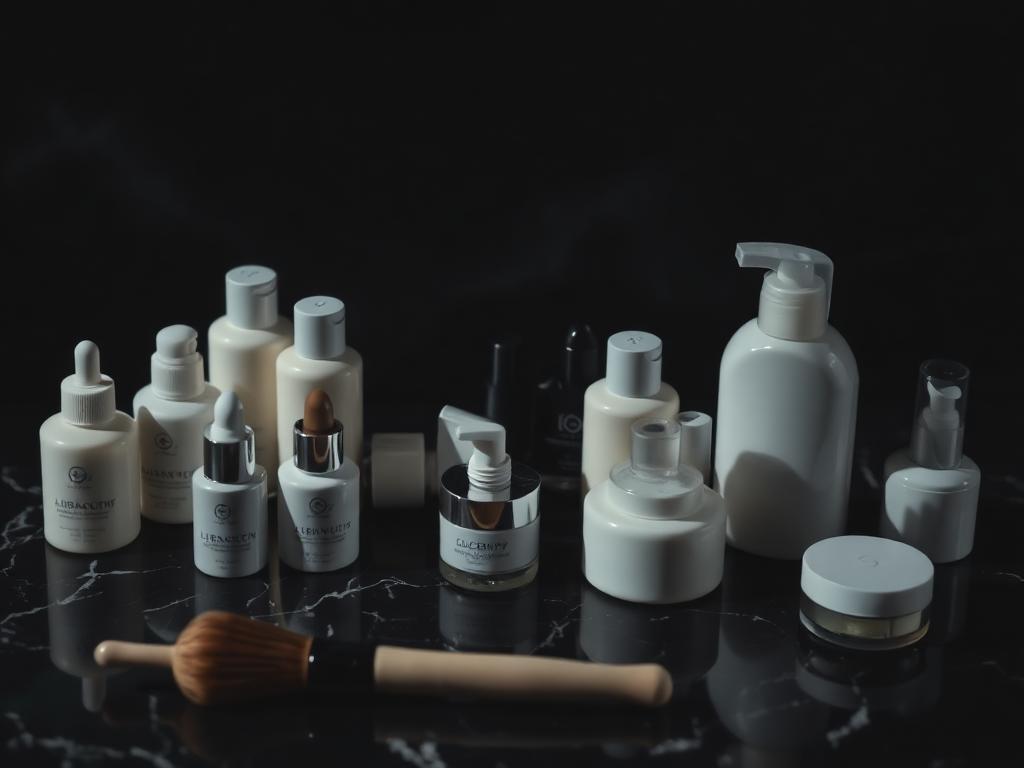 Cosmetic bottles and brushes for private label beauty brands